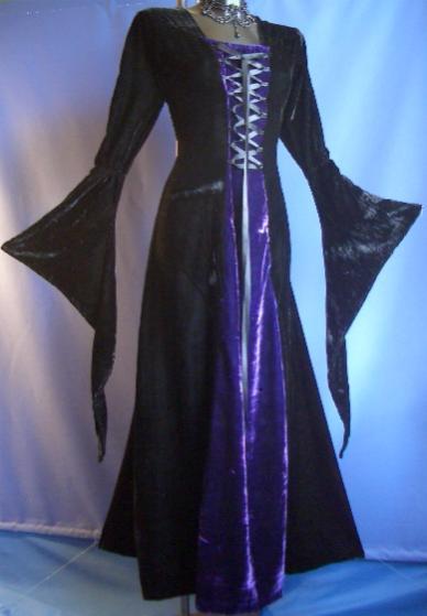 Robe gothic noire / mauve